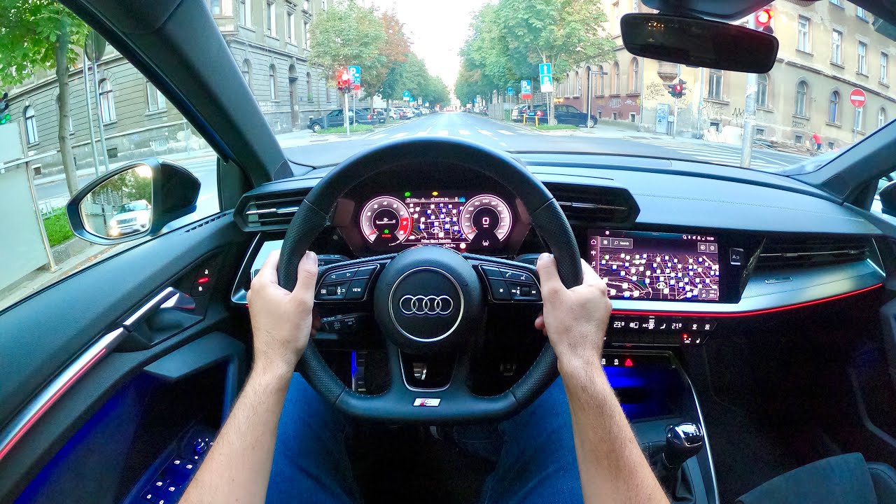AUDI A3 Sportback 2020 - вечерний тест-драйв POV (PURE DRIVING) 35 TFSI S Line