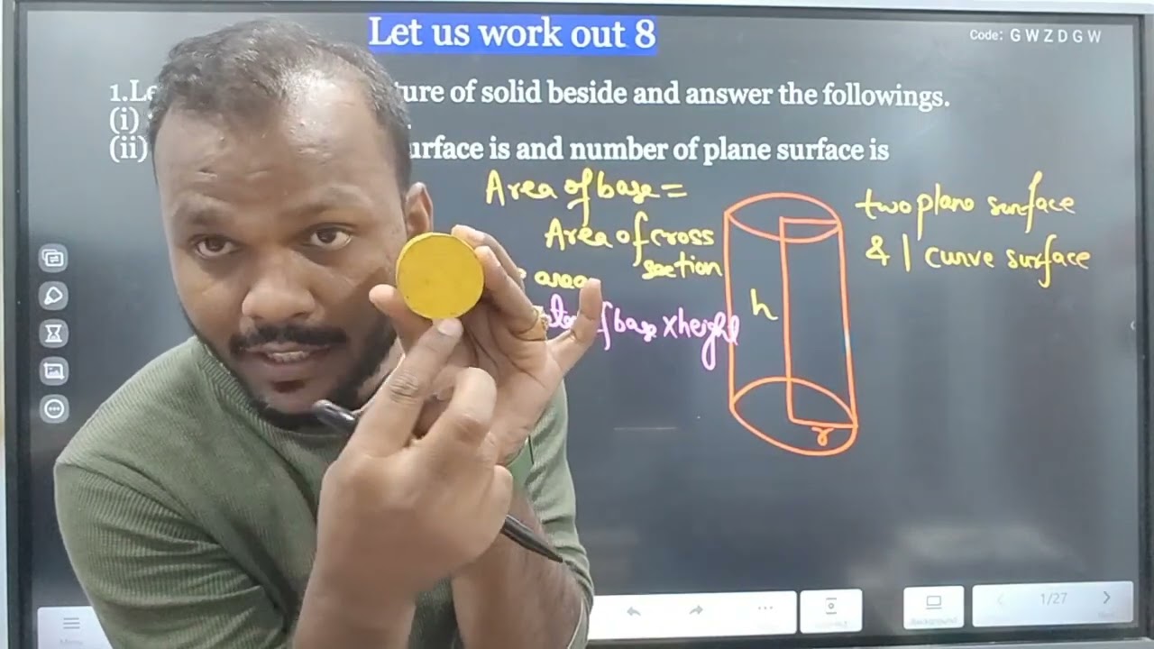 01.Right circular cylinder | Class 10 WBBSE Chapter 8 | Raghubir bhaiya | ganit prakash |mathematics