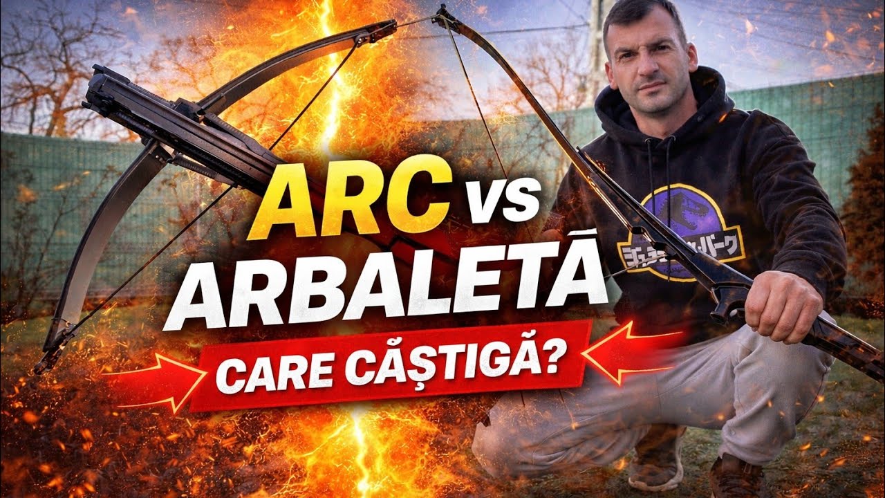 Am construit o ARBALETA și am testat-o contra unui ARC! 🏹🔥🔥