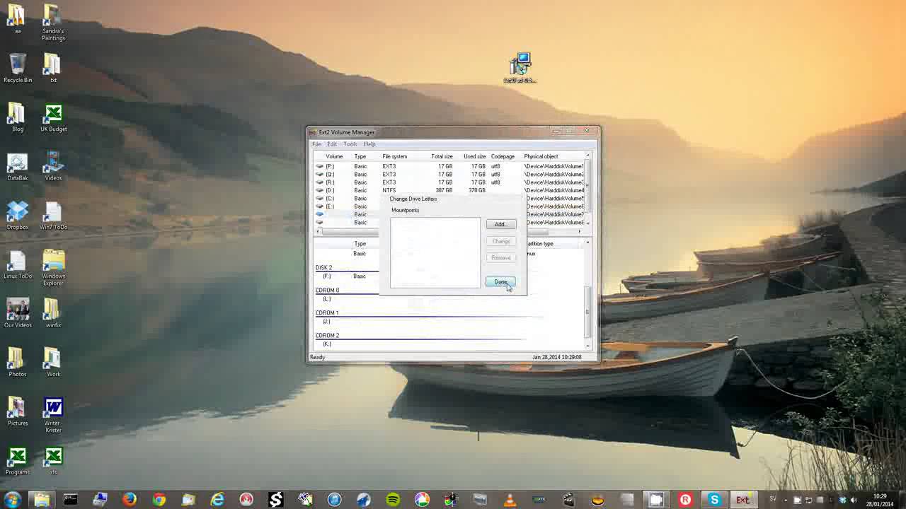 Mounting Linux in Windows with Ext2Fsd