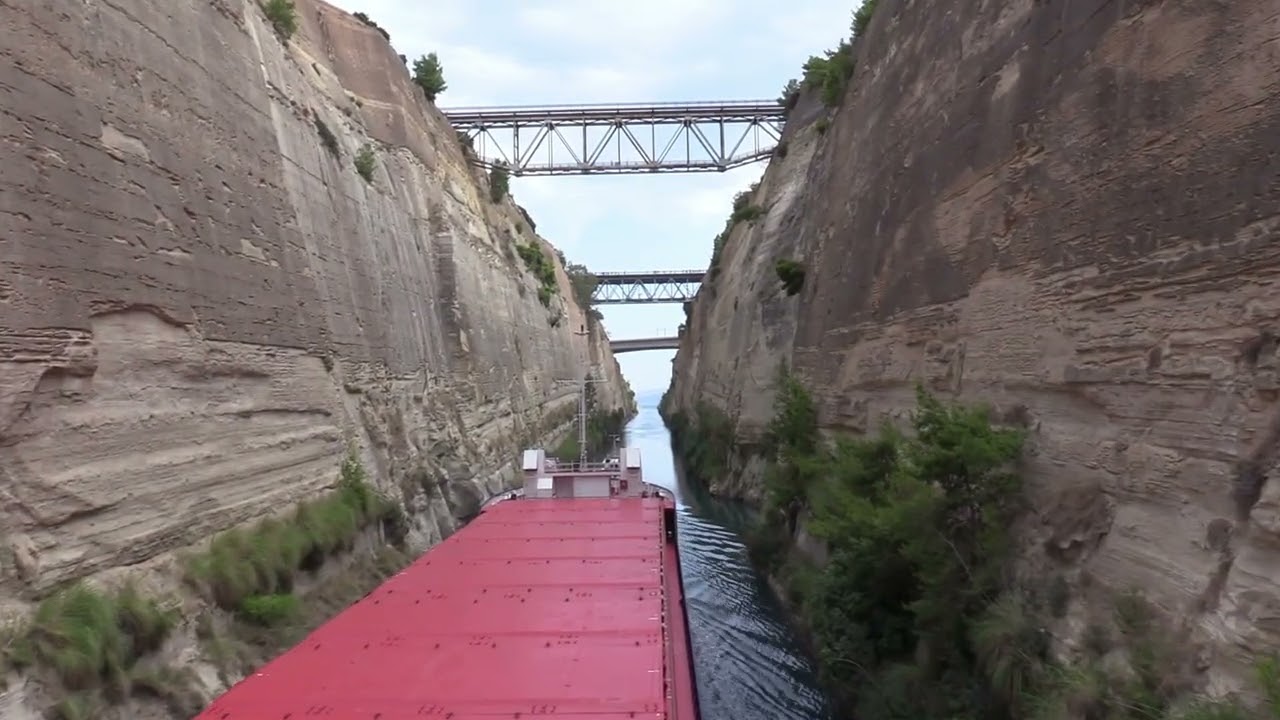 mv Zuidvliet (coaster) Corinth Canal passage.