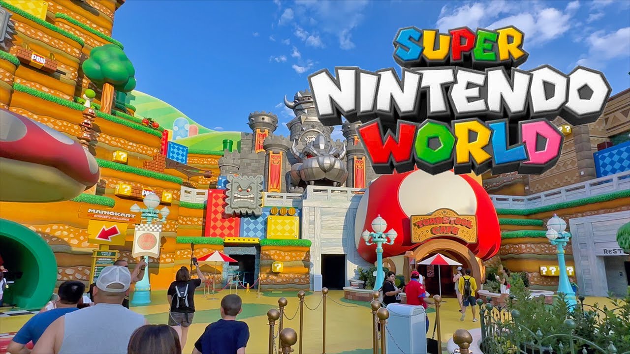 Inside Super Nintendo World at Universal Studios Hollywood Walkthrough Up To Mario Kart Ride