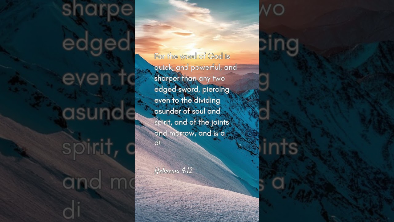 POWERFUL VERSE OF THE DAY HEBREWS 