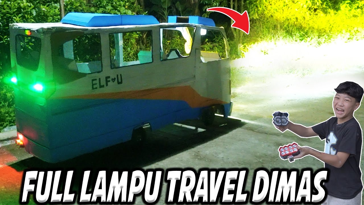 PASANG LAMPU DAN STROBO MATA DI CANTER TRAVEL DIMAS!! COBA JALAN MALAM, TERNYATA TERANG BENERAN..😱