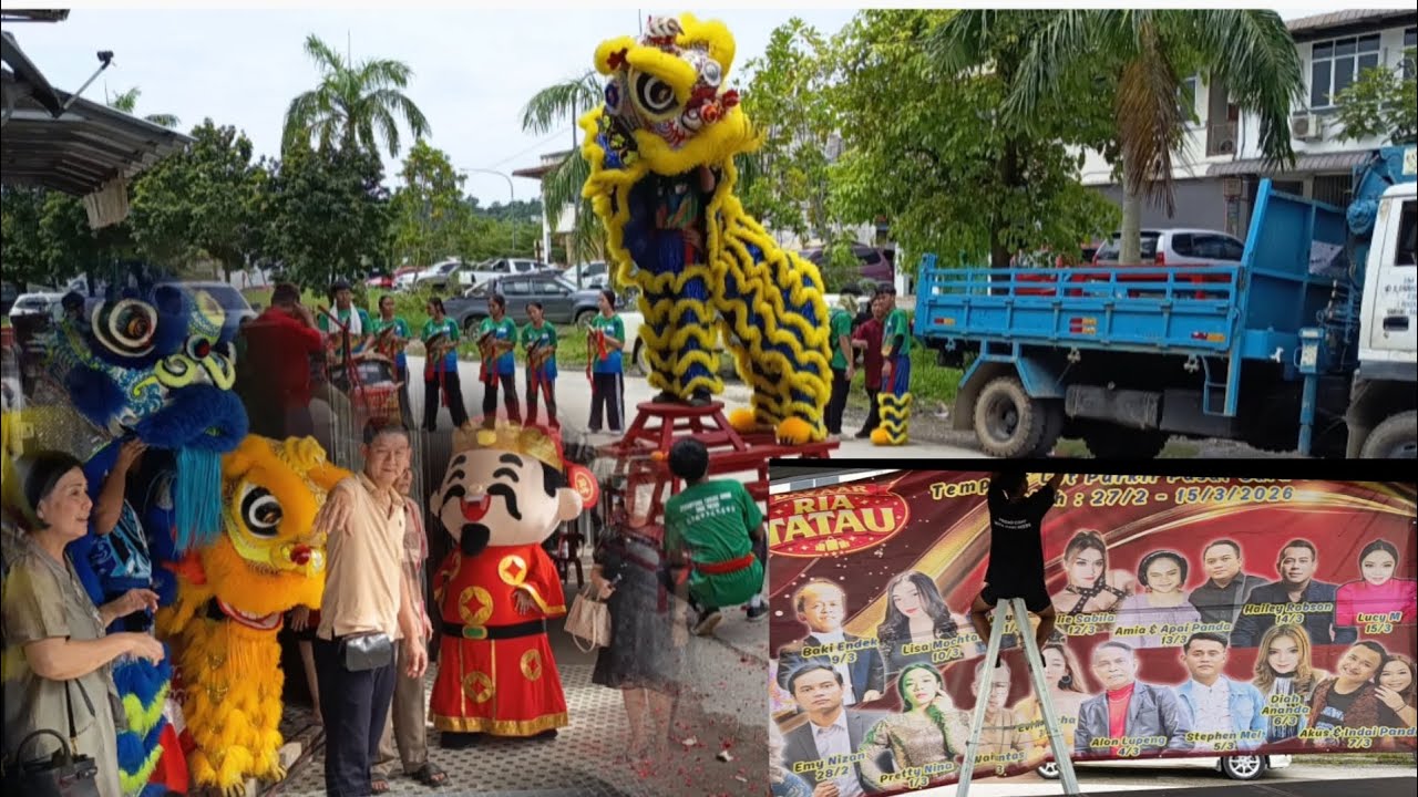PEKAN TATAU PETANG INI BANYAK AKTIVITI BANYAK ORANG MENONTON TARI SINGA DAN FUNFAIR JUGA ADA 👍👍