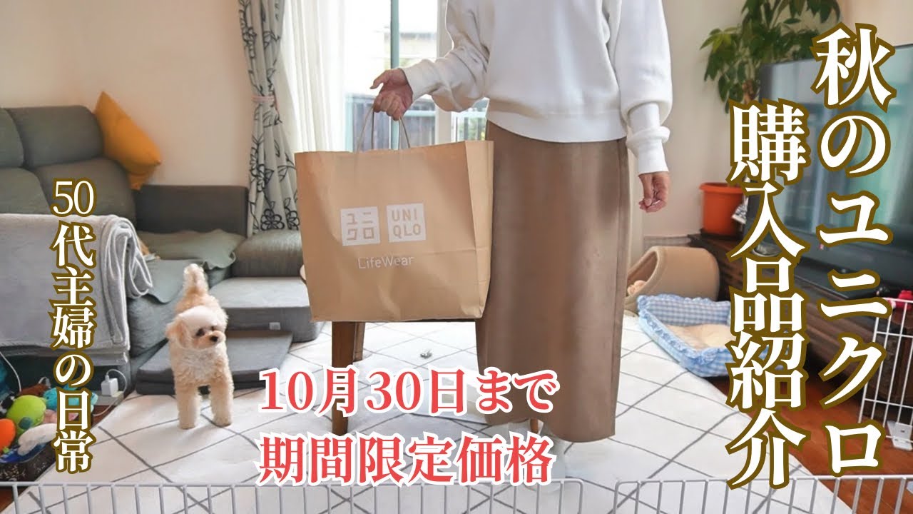ユニクロ購入品 / 50代主婦vlog / 秋のごはん / グラタン / スイートポテト / 犬のいる暮らし