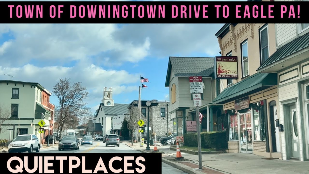 Chester County PA Drive! Downingtown to Eagle! No Music! 4K!