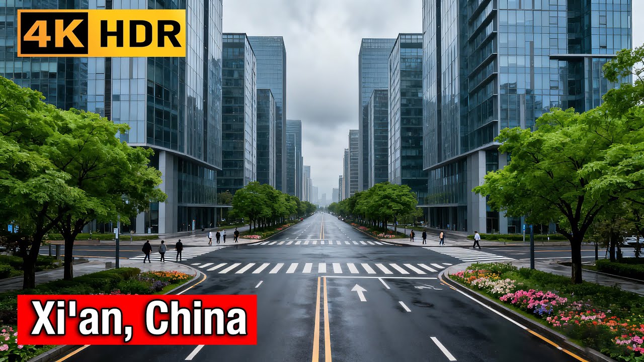 Xi'an, China|Drive around Xi'an CBD, the ancient capital of the 13th dynasty is now so modern