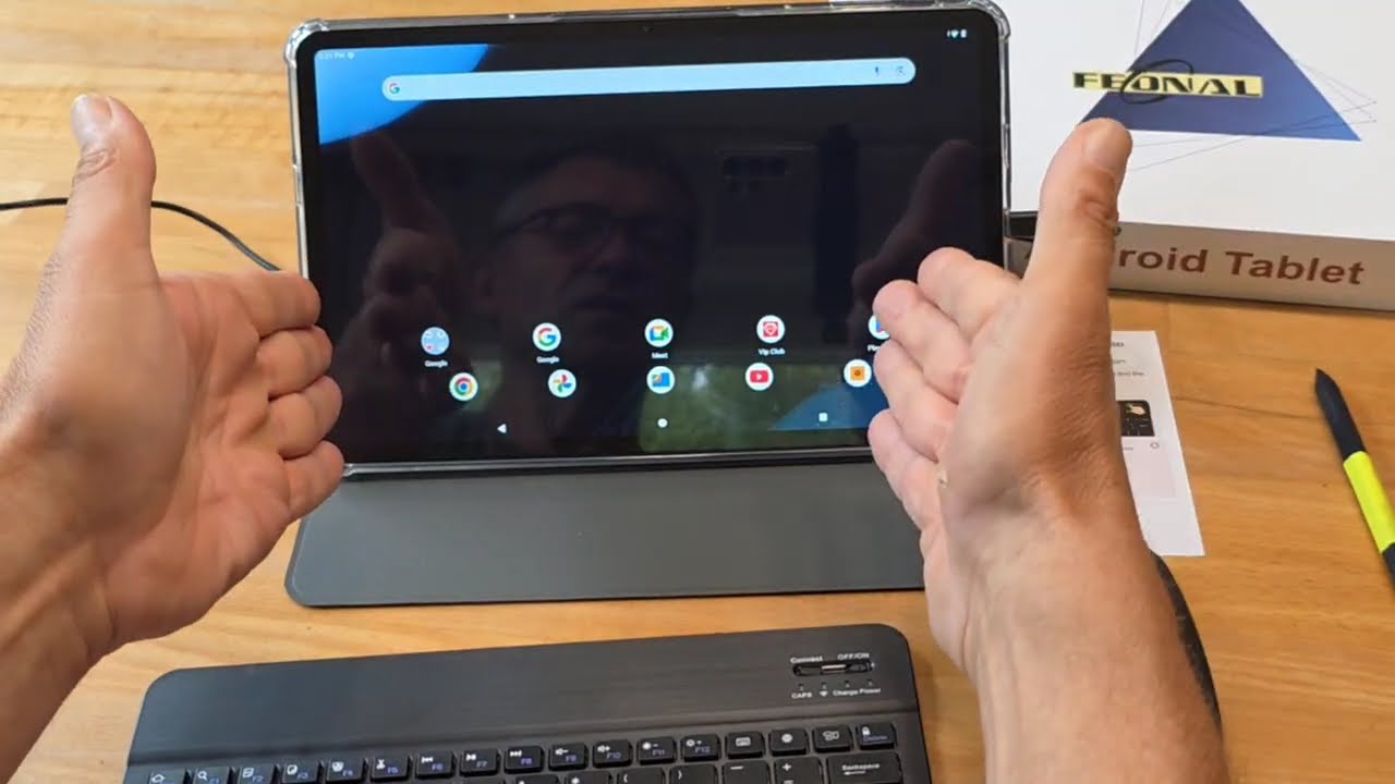 💻 Neues Tablett 12 Zoll Display mit Tastatur Maus Android 15 Wifi von Feonal