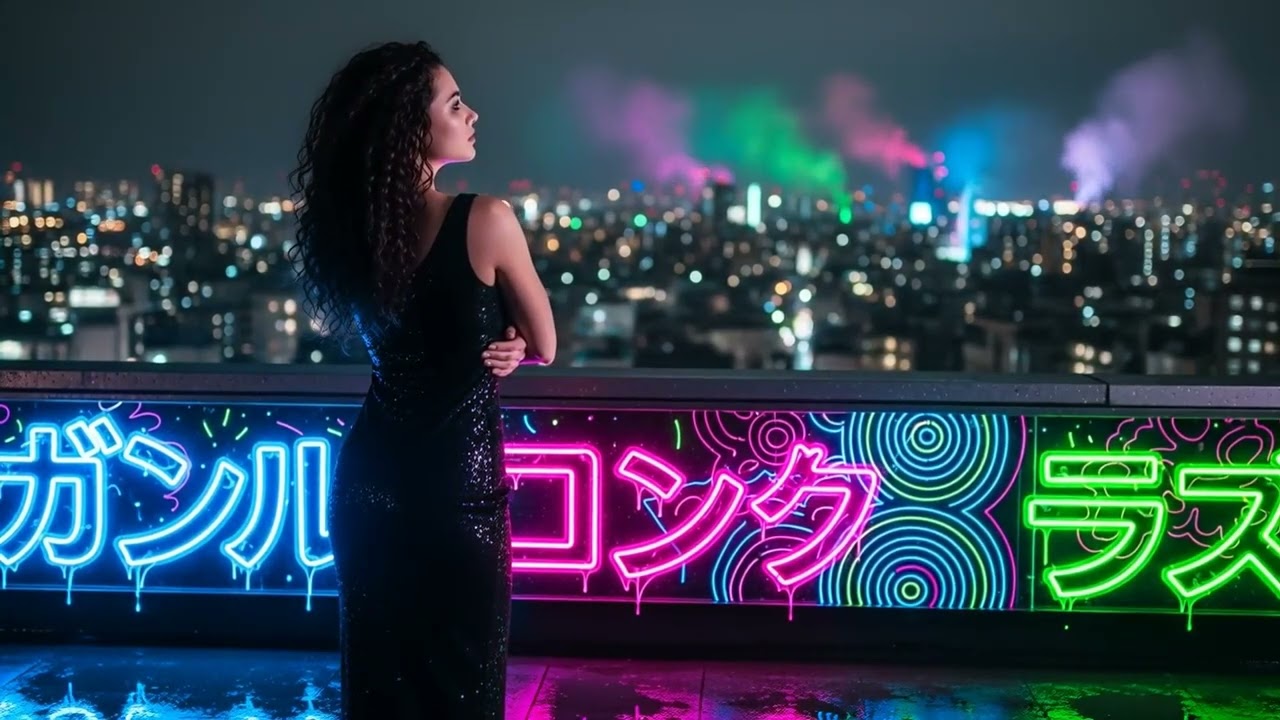 Afro House x Synthwave Nights 🌃 Neon Cityscapes for Dance & Reflection