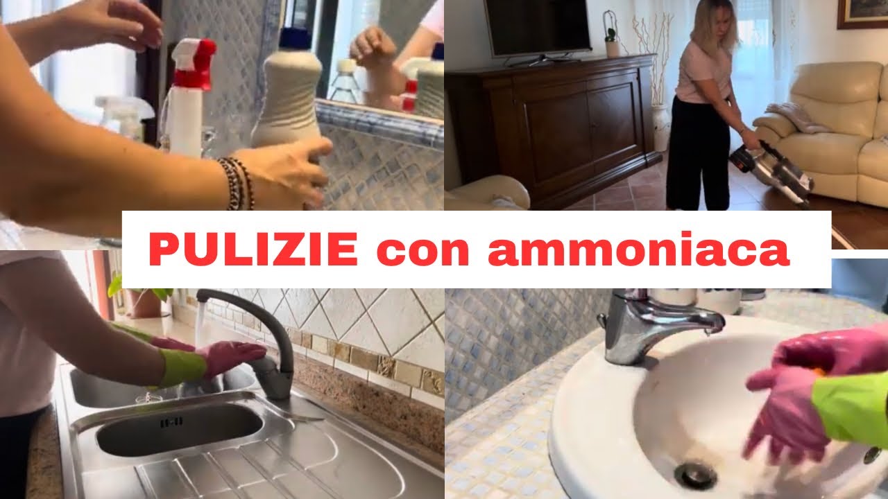 Pulizie con ammoniaca/ proviamo Combo AMMONIACA con ACETO di ALCOOL #puliziecasa #cleanwithme2023