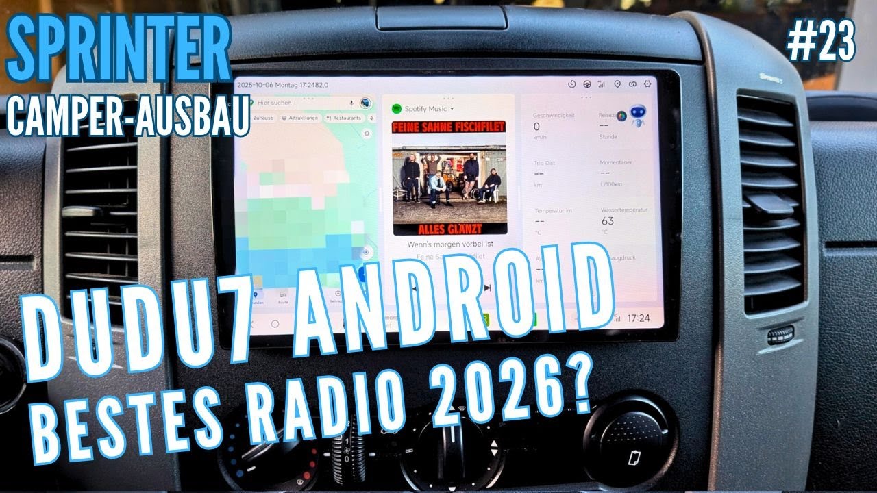 Sprinter Camper Ausbau #23: DUDU7 Android Autoradio – Game Changer 2026 (Einbau +Test!)🚐📱