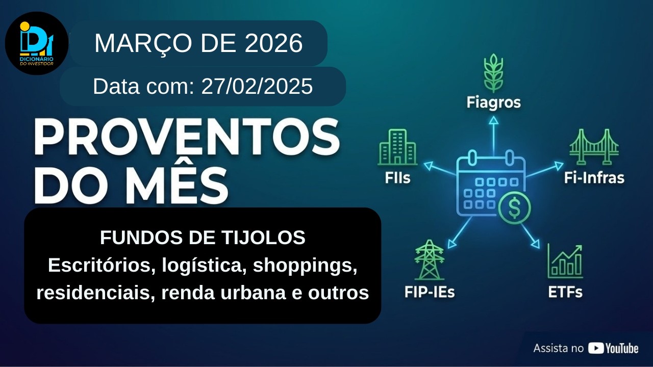 Proventos de Março: HGLG11 KNRI11 VINO11 HGBS11 PMLL11 PVBI11 BBIG11 VISC11 TEPP11 LVBI11 e outros