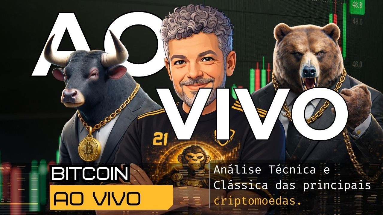 BITCOIN AO VIVO - An&aacute;lise T&eacute;cnica e Cl&aacute;ssica das principais criptomoedas. #711 #bitcoin