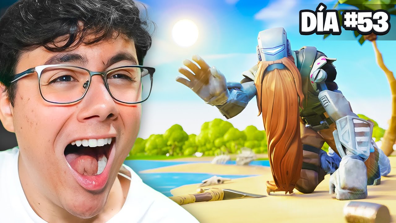 Sobreviv&iacute; 100 D&iacute;as en Una ISLA DESIERTA de Fortnite