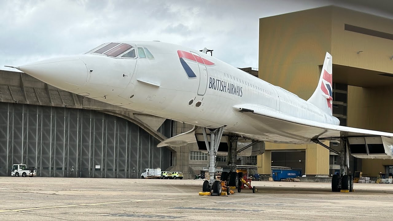 Concorde at Heathrow Moved!! G-BOAB