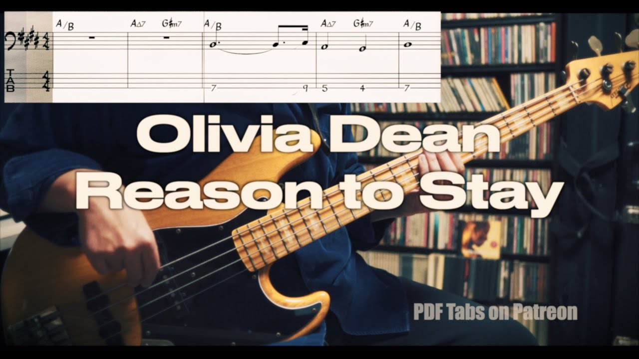 Olivia Dean - Reason to Stay (Bass Cover with TABS) *Get the PDF on Patreon