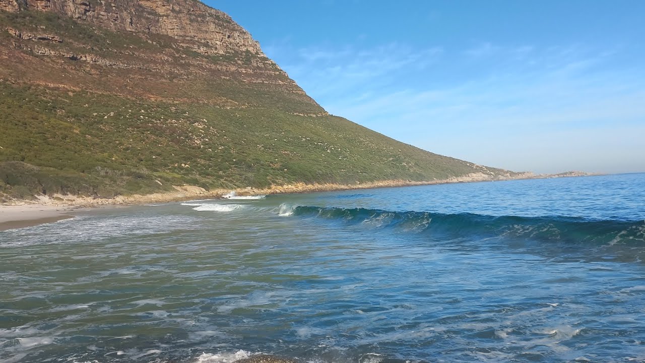 Sandy Bay nudist beach on a May day in Cape Town