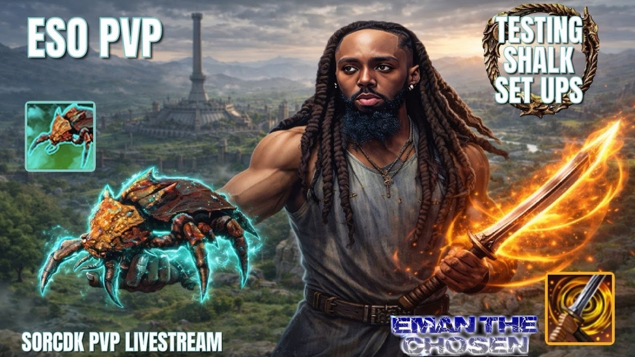 ESO PVP: TESTING SHALK SET UPS! SORC DK PVP LIVESTREAM