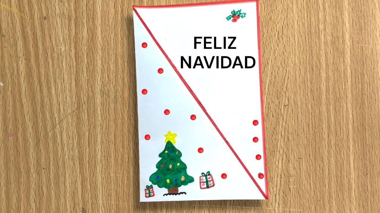 C&oacute;mo hacer una tarjeta para navidad - Idea carta a Santa f&aacute;cil
