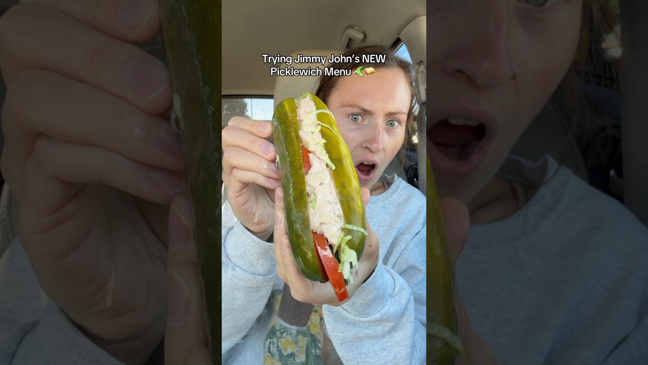 пробуем НОВОЕ меню пиклвичей от Джимми Джона 🥒🥪 #джиммиджонс #сэндвич #соленья #маринад #новаяеда