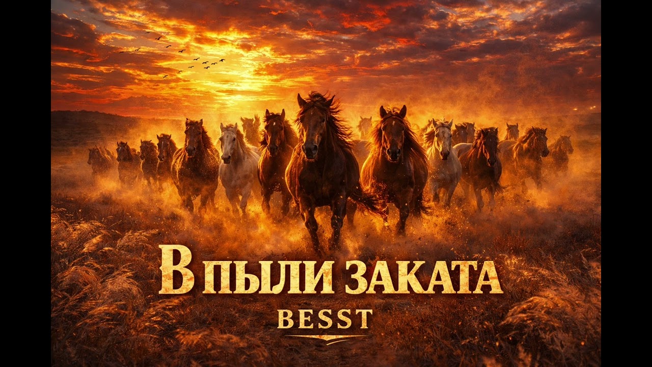 В пыли заката — Besst #авторскаяпесня  #русскаямузыка  #кони #закат #ковыль