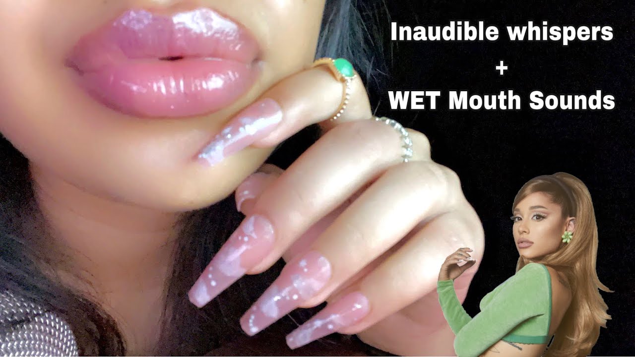 ASMR~ Inaudible Whispering Ariana Grande Song Lyrics (Tingly Mouth Sounds & Whispers )