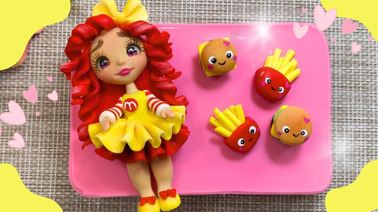 📣 FACIL! Como Hacer una MUÑECA en PORCELANA FRÍA Paso a Paso/ Aplique Para Moños en PASTA FLEXIBLE.
