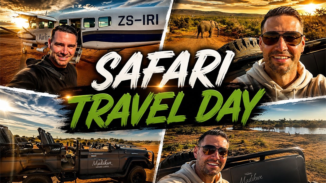 SAFARI TRAVEL DAY 🇿🇦  |  JURASSIC PARK PLANE & OUR FIRST SAFARI DRIVE !!