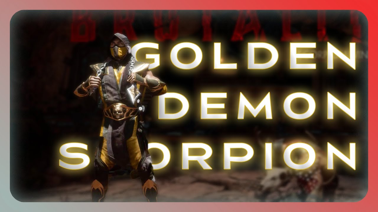 Using the GOLD DEMON SCORPION skin 🔥🦂 - Mortal Kombat 11 Gameplay
