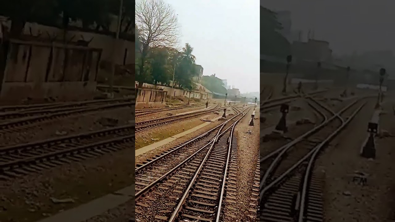 Train has just departed from Chittagong Railway Station.