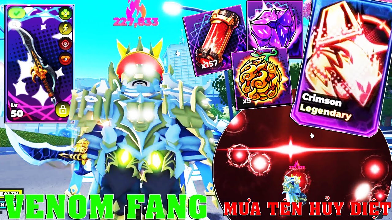 Roblox – DAO VENOM FANG CỦA SUNG JIN WOO MẠNH NHẤT? POWER CRIMSON META CỰC KHỦNG | Solo Hunters