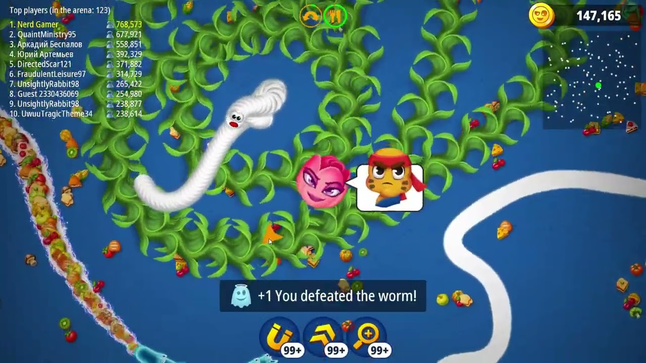 🐍WORMSZONE.IO | Giant Slither Snake TOP 01 / Epic Worms Zone Best Gameplay!