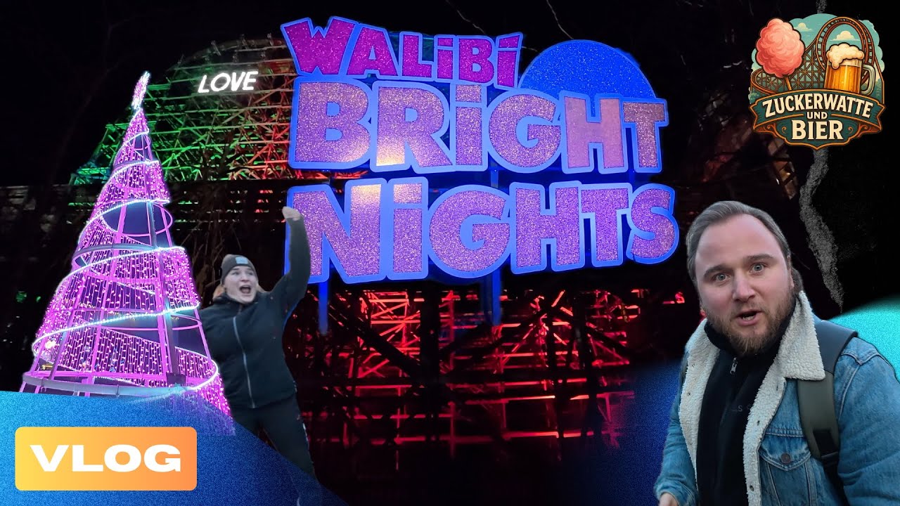 BRIGHT NIGHTS im Walibi Holland. Wunderschönes Lichtermeer und tolle Atmosphäre