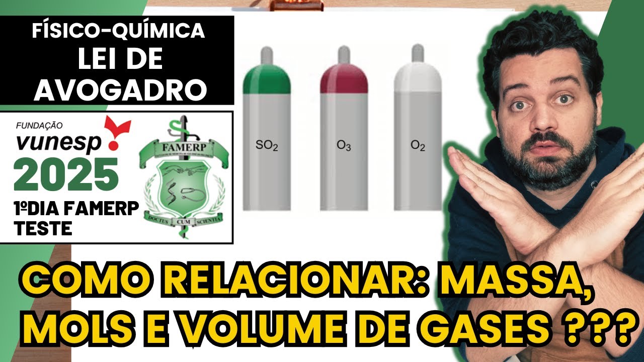 ✏️ FAMERP 2025 | Em um laboratório químico existem três cilindros de gases com iguais capacidades