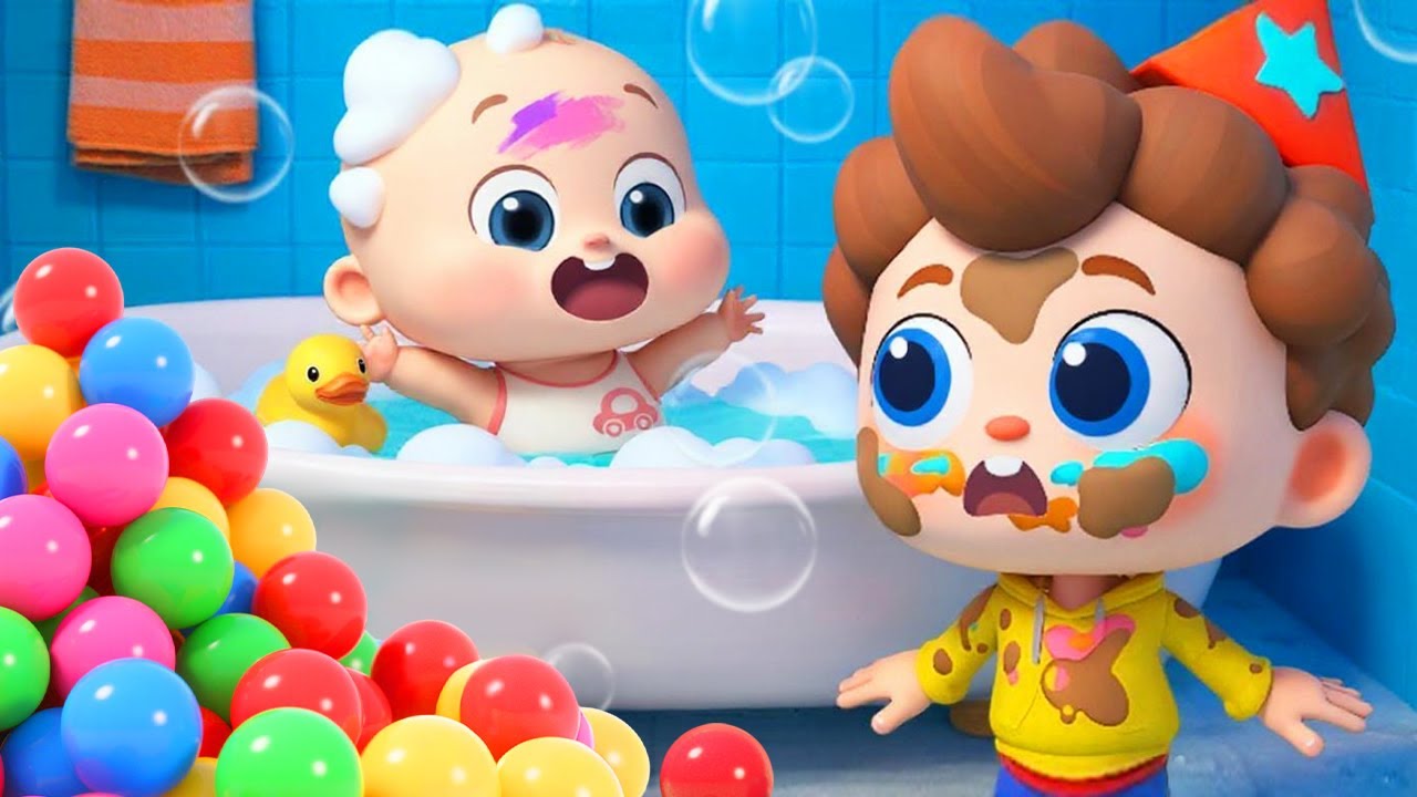 🛁COLOURFUL Bathtub! 🫧 | My Turn My Turn | Nursery Rhyme & Kids Songs | BabyBus