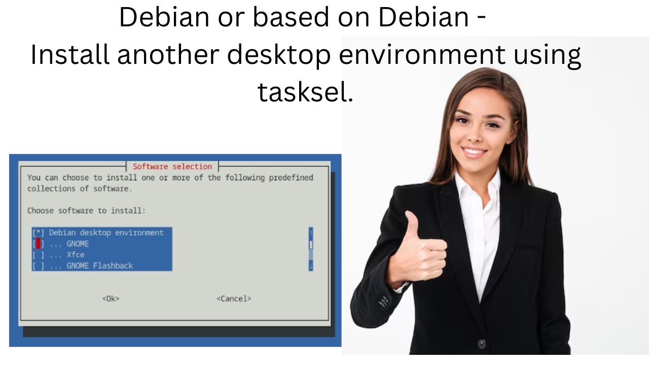 Debian - Install another desktop environment using tasksel.