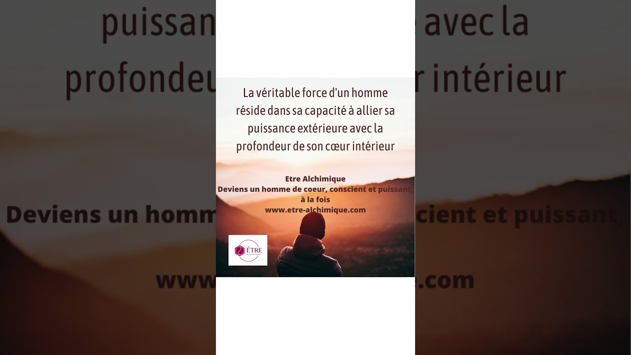 La v&eacute;ritable force d'un homme  #masculinsacre #spiritualit&eacute; #consciencesuperieure #masculinsacr&eacute;