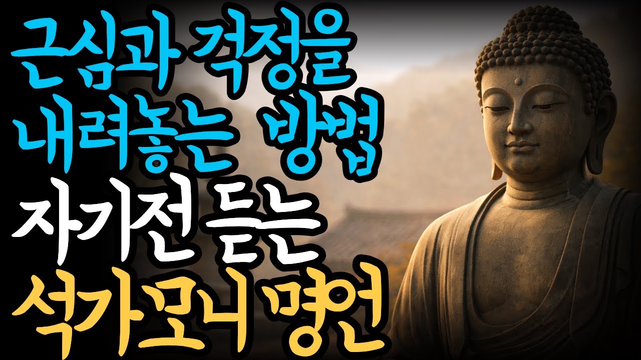 근심과 걱정을 내려놓는 가장 지혜로운 방법, 석가모니 명언ㅣ인생조언ㅣ오디오북ㅣ불교ㅣ부처님말씀ㅣasmrㅣ명언ㅣ불교좋은글귀