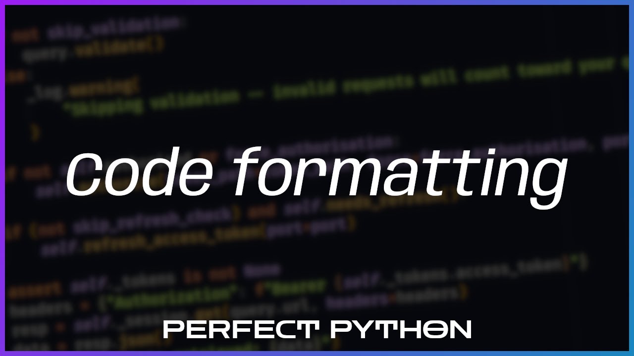 Code formatting with Black &mdash; Perfect Python