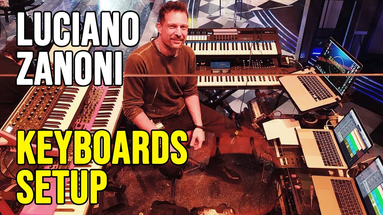 Il setup del tastierista Luciano Zanoni a Sanremo Giovani