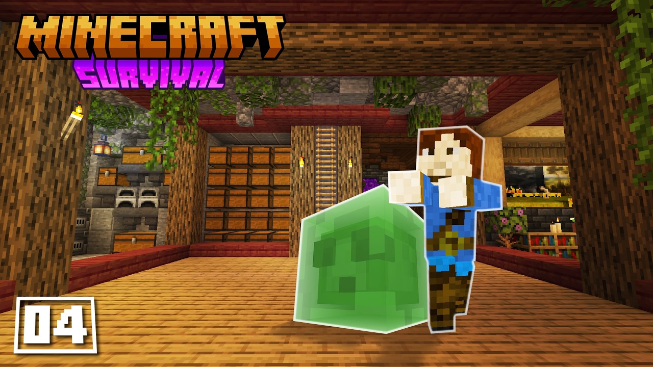 The Most Inefficient Automated Slime Farm | Minecraft Survival Episode 4