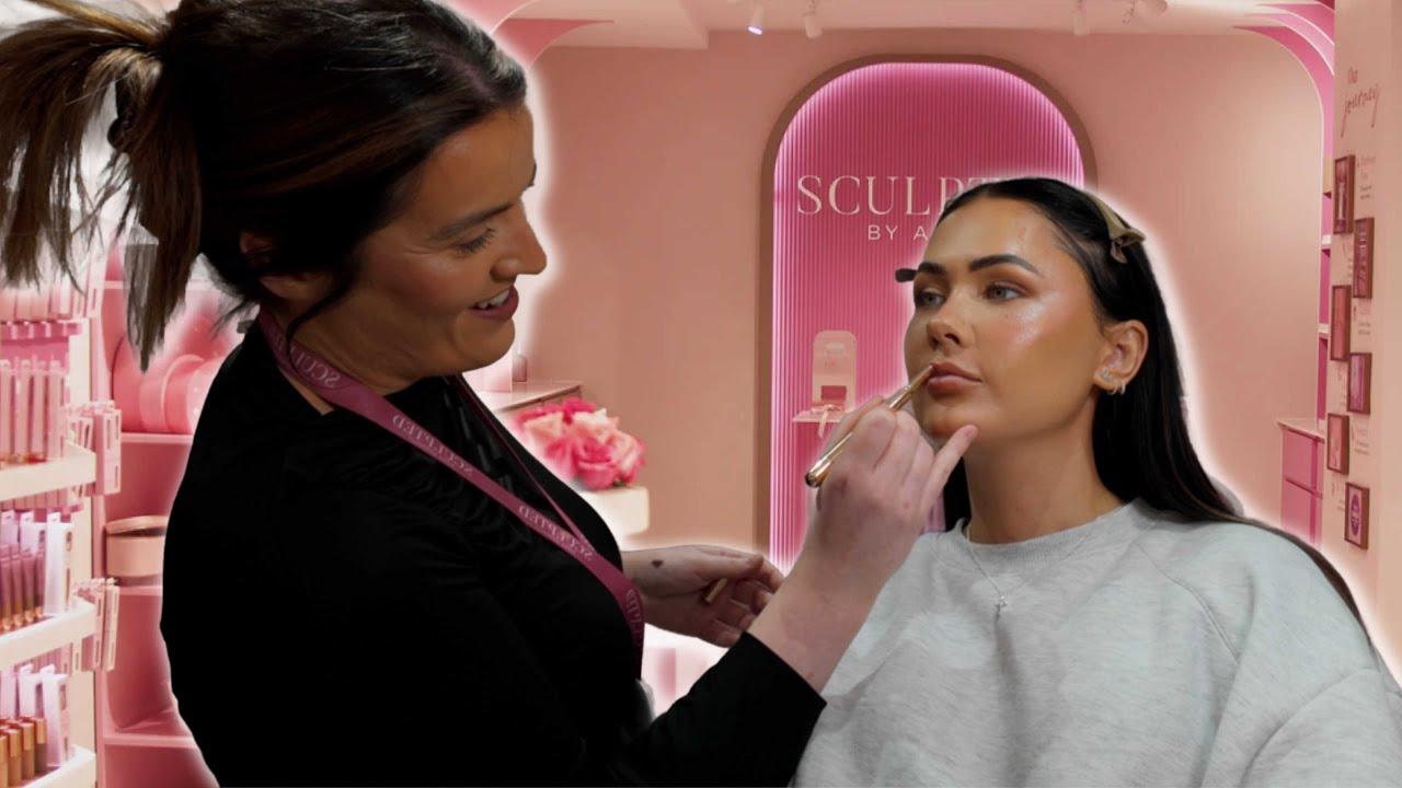 GETTING MY MAKEUP DONE AT A SCULPTED BY AIMEE COUNTER | ItsSabrina