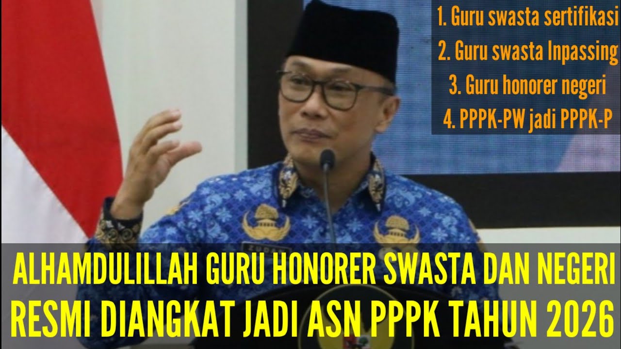ALHAMDULILLAH GURU HONORER SWASTA DIANGKAT JADI ASN PPPK 2026 | SIMAK INFO BERIKUT!