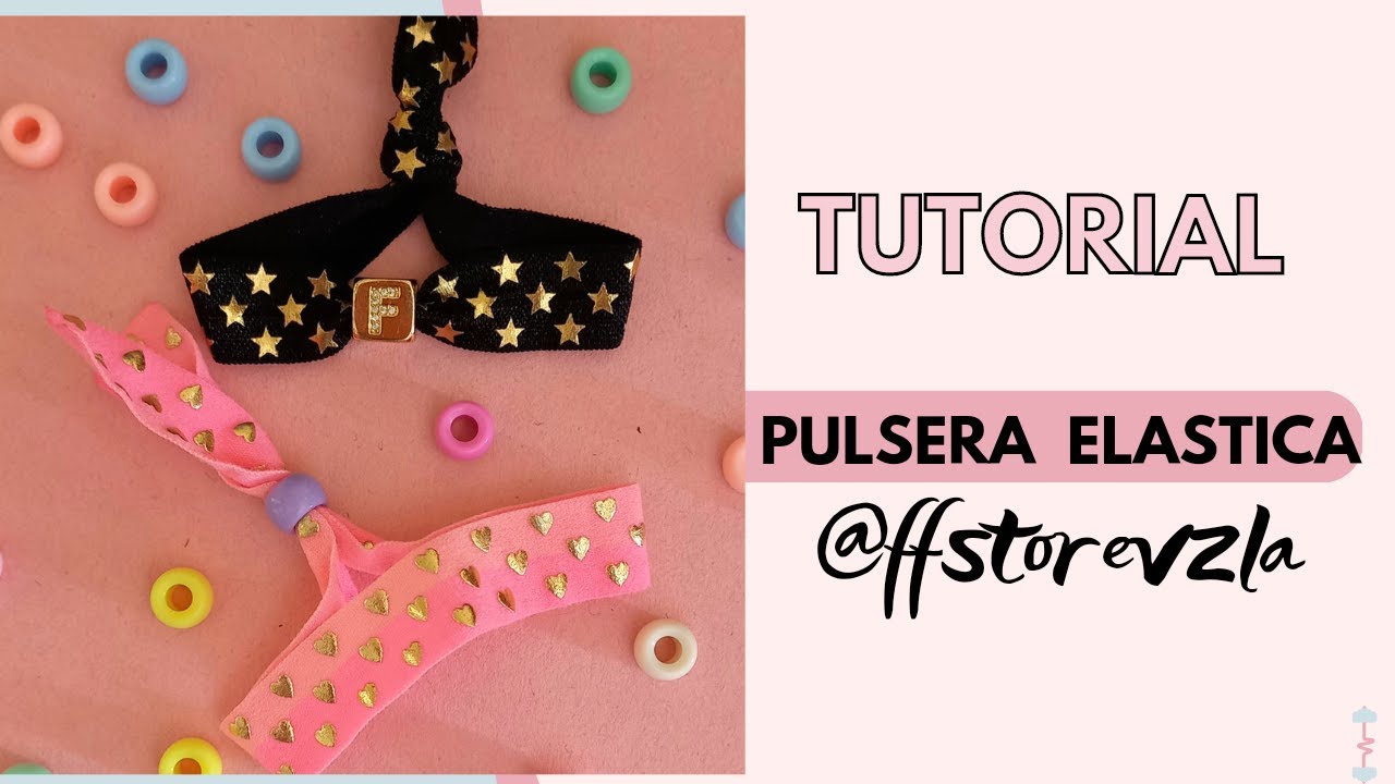 Lo mas Facil! gana dinero! tutorial diy pulsera con sesgo elastico - elastic bracelet