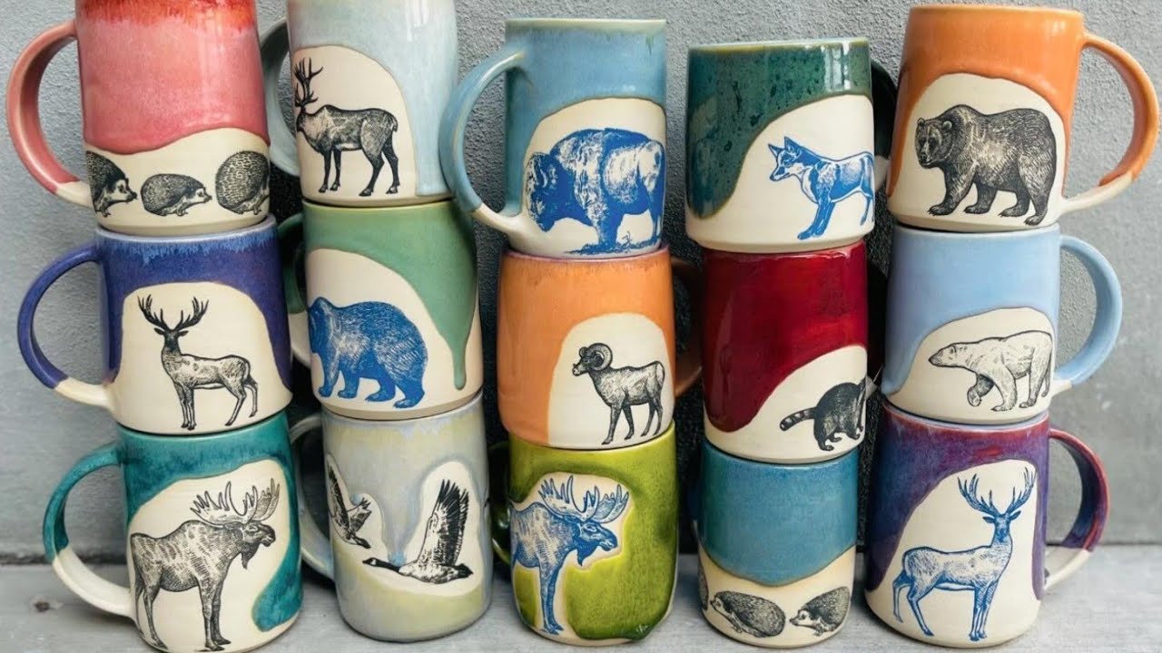 Glazing Pottery And Applying Transfers With Kate!