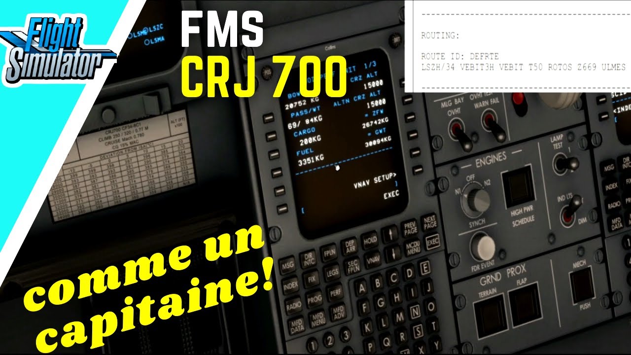 MSFS | CRJ Tuto Ep2: Configurer le FMS comme un capitaine!