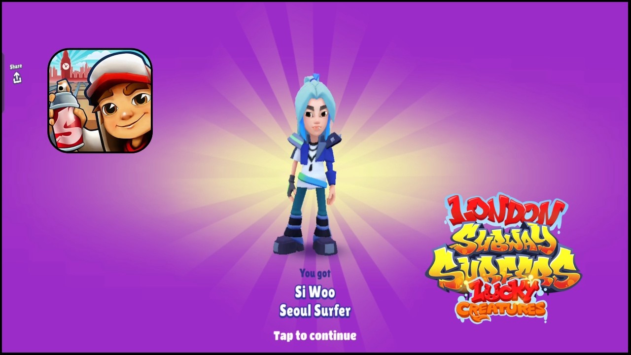 Subway Surfers London Lucky Creatures - Unlocked Si Woo Seoul Surfer character 2026