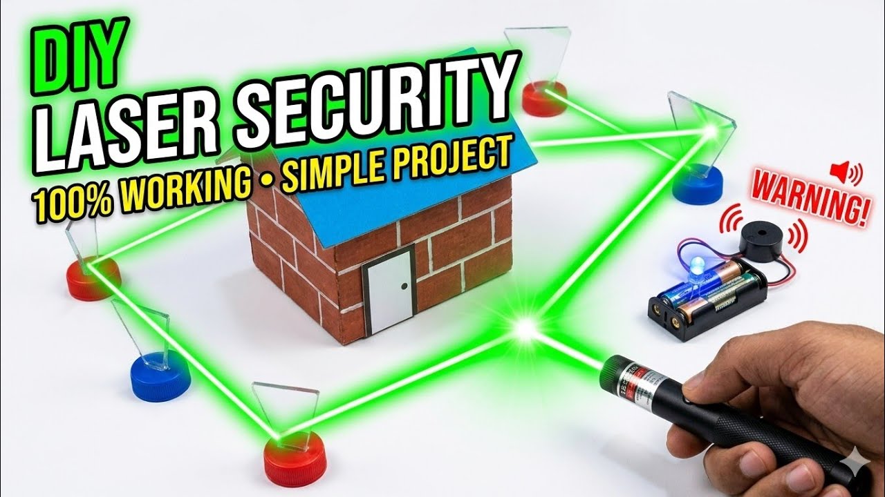 How to make laser home security alarm || Top electronic project | Science project