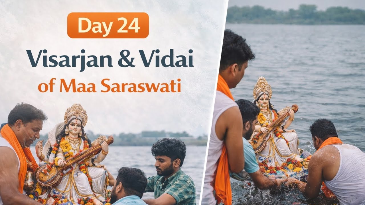 Day 24 | Visarjan & Vidai of Maa Saraswati